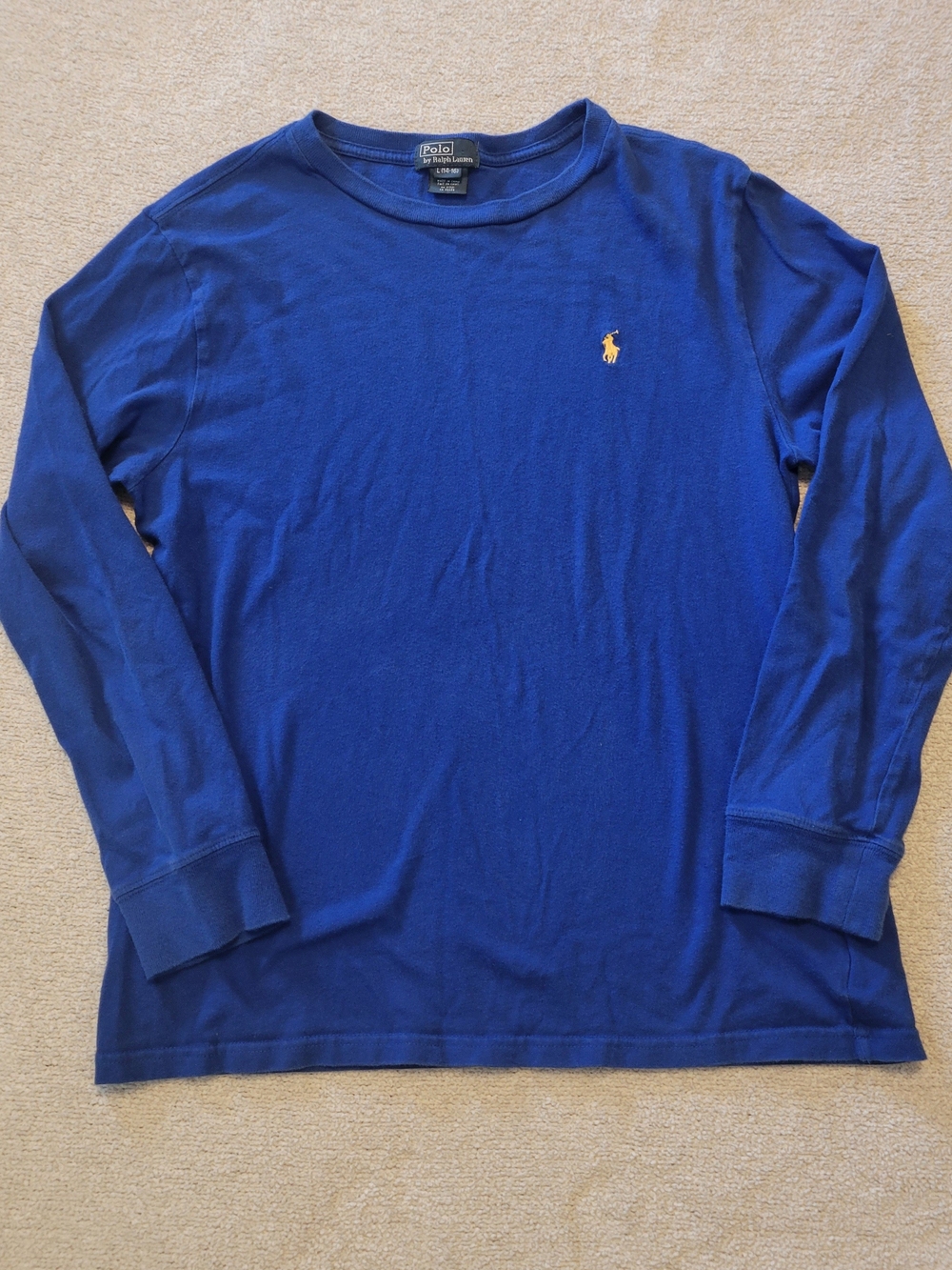 Polo by Ralph Lauren Royal Blue Long Sleeve Tee with Yellow Pony
